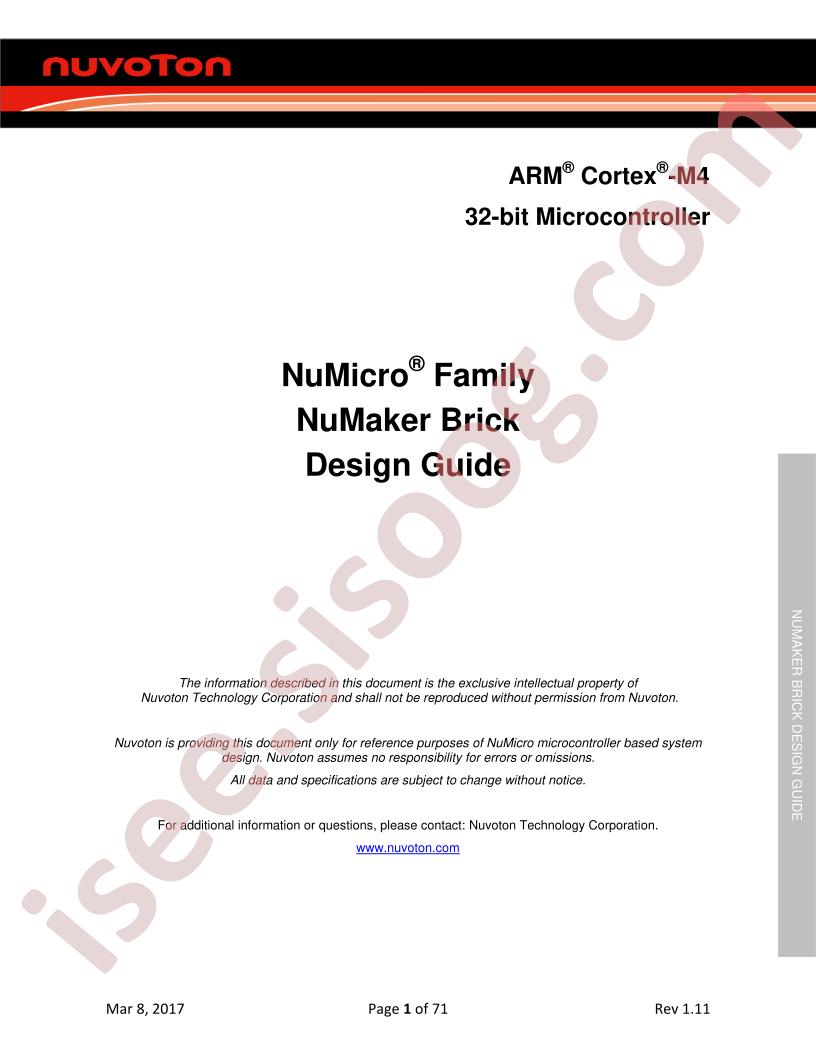 NUMAKER BRICK Design Guide