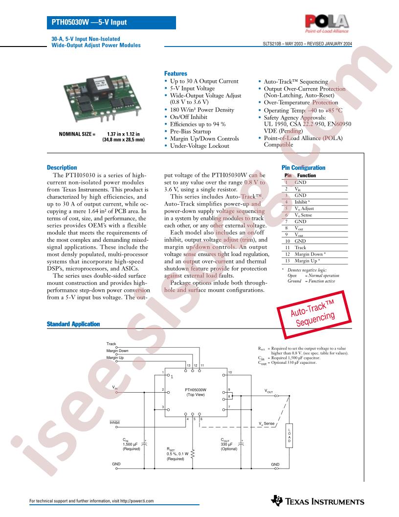 PTH05030W Series