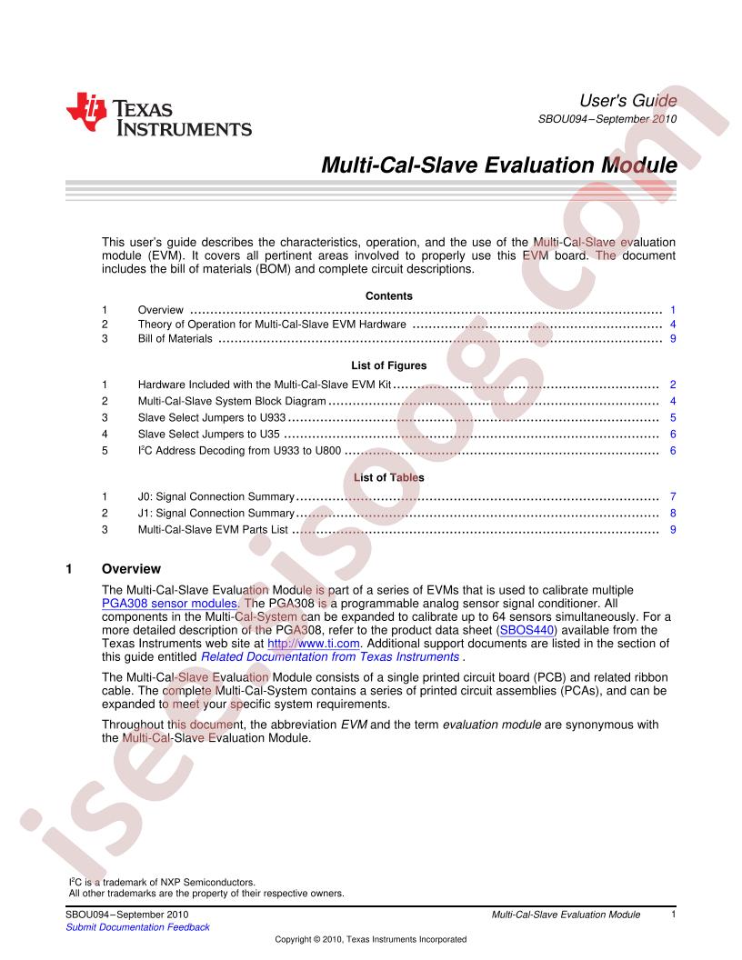 Multi-Cal-Slave User Guide