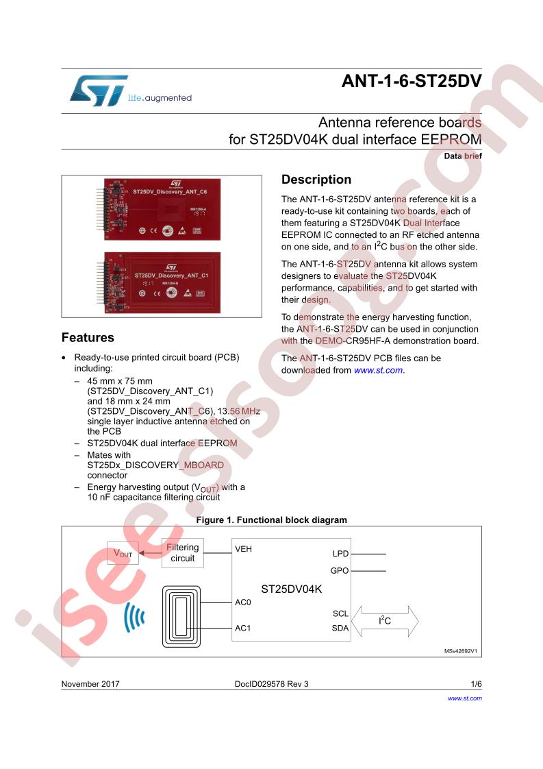 ANT-1-6-ST25DV Data Brief