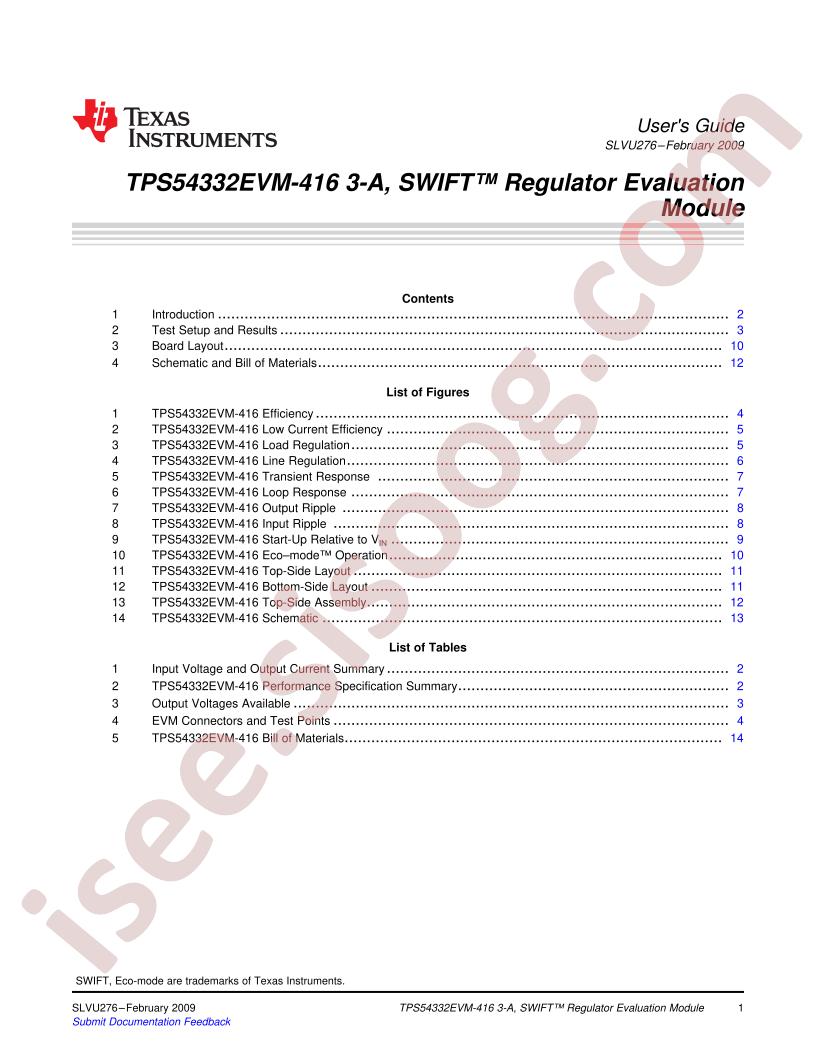 TPS54332EVM-416 User Guide