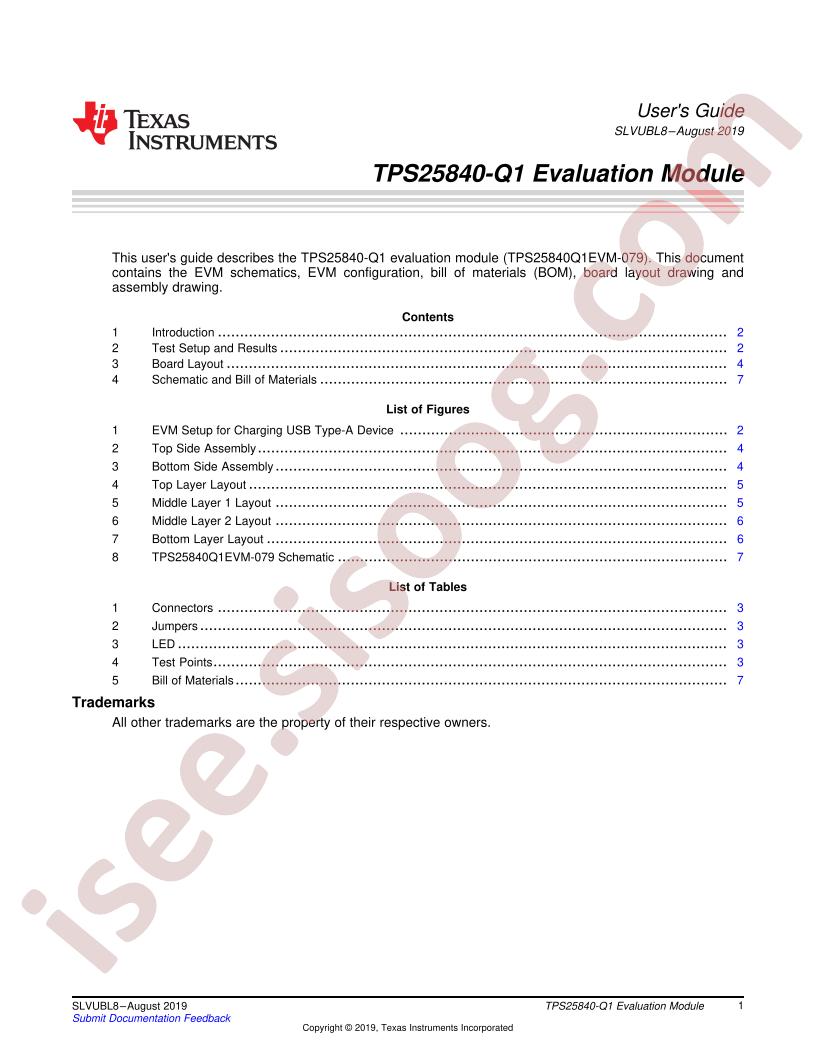 TPS25840-Q1 EVM User Guide