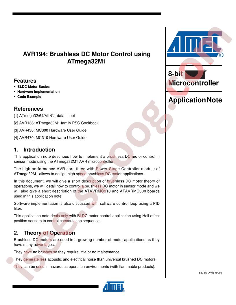 Motor Control Appl Note