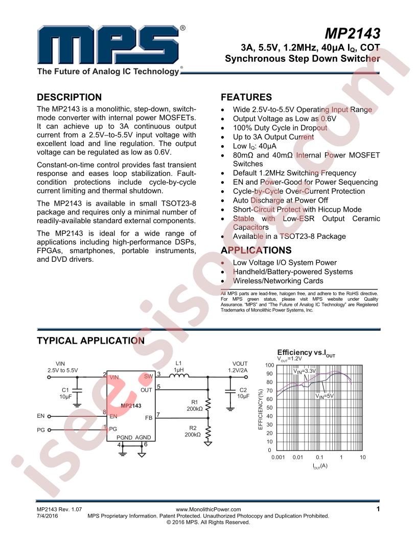 MP2143 Datasheet