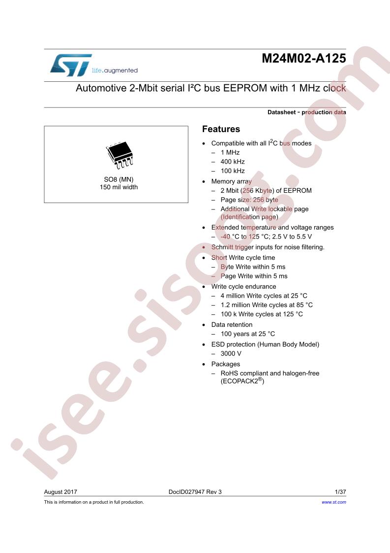 M24M02-DWMN3 Datasheet