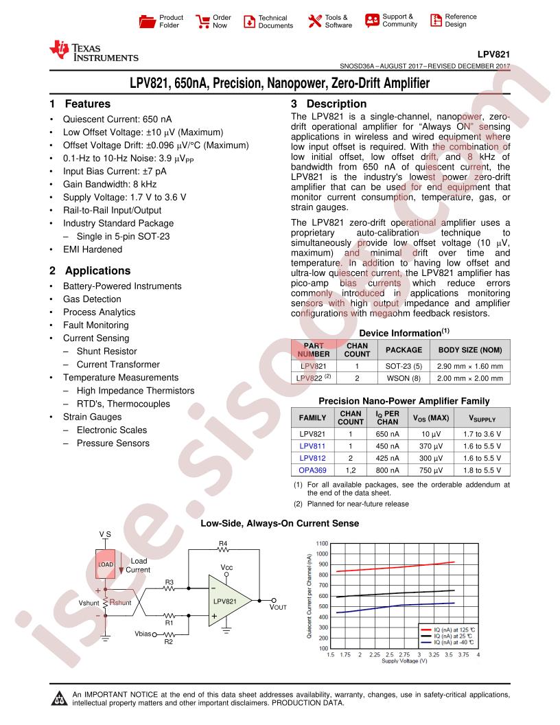 LPV821 Datasheet