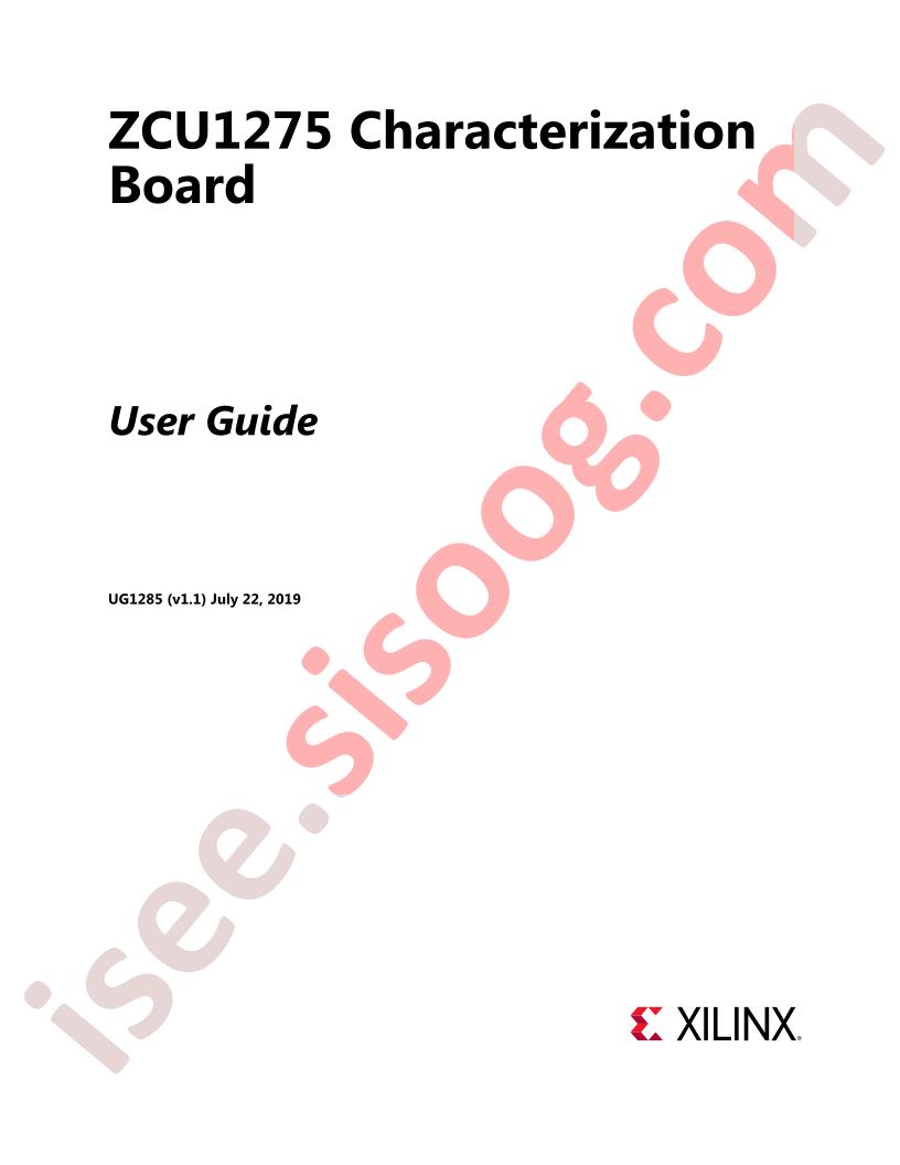 ZCU1275 Characterization Board Guide