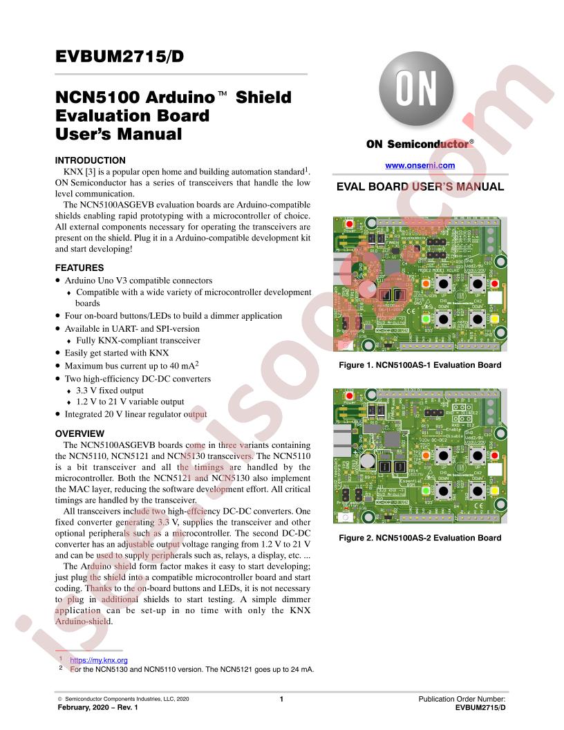 NCN5100 Arduino Shield Eval Board Manual