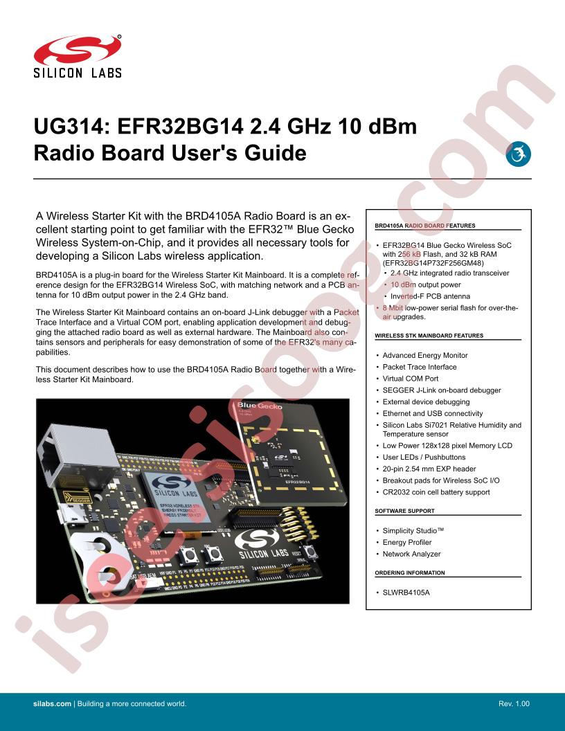 EFR32BG14 Radio Board User Guide