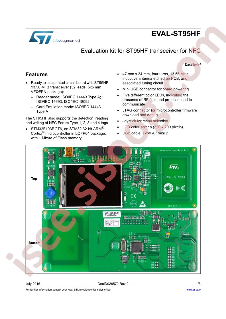 EVAL-ST95HF Data Brief