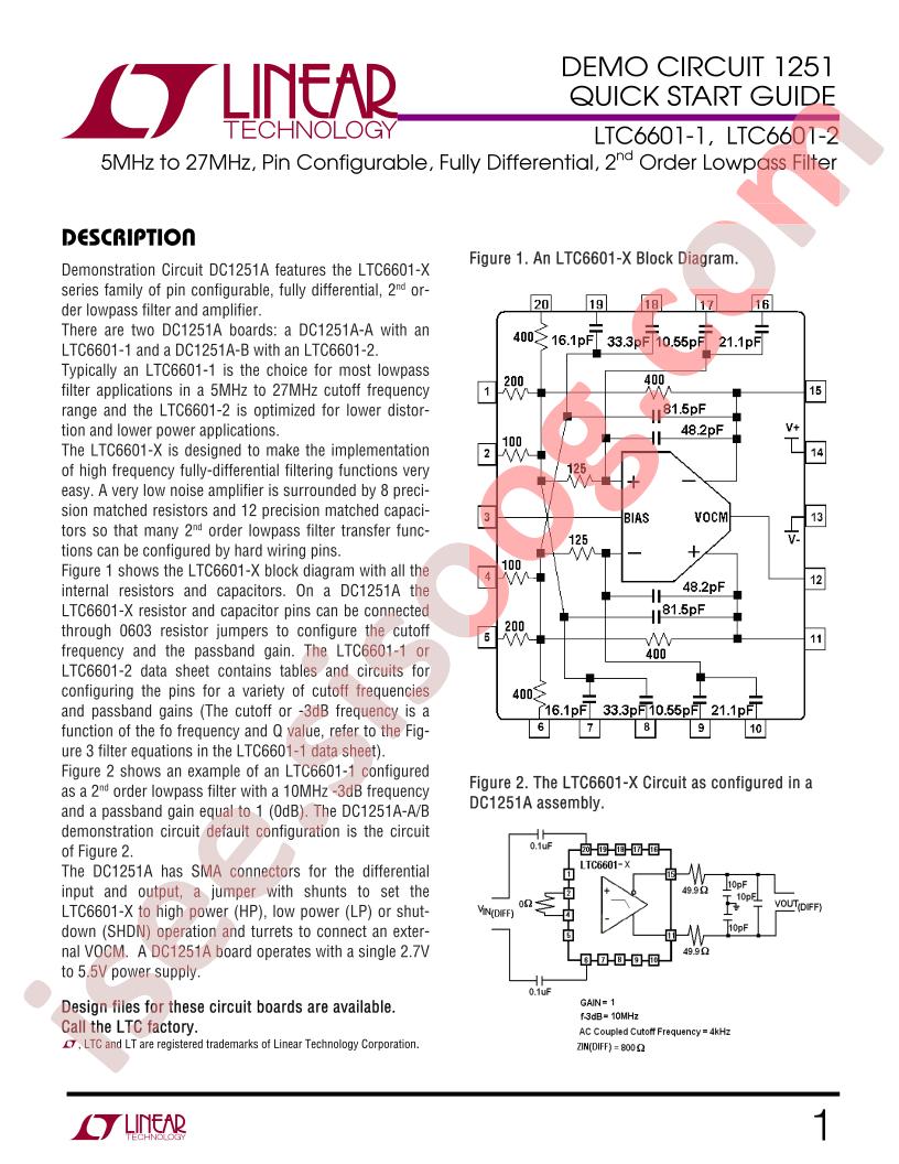 DC1251A-(A, B) Quick Start Guide