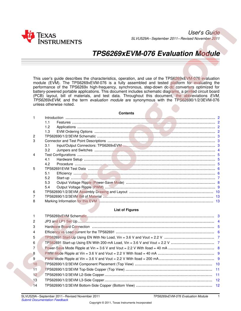 TPS6269xEVM-076 User Guide