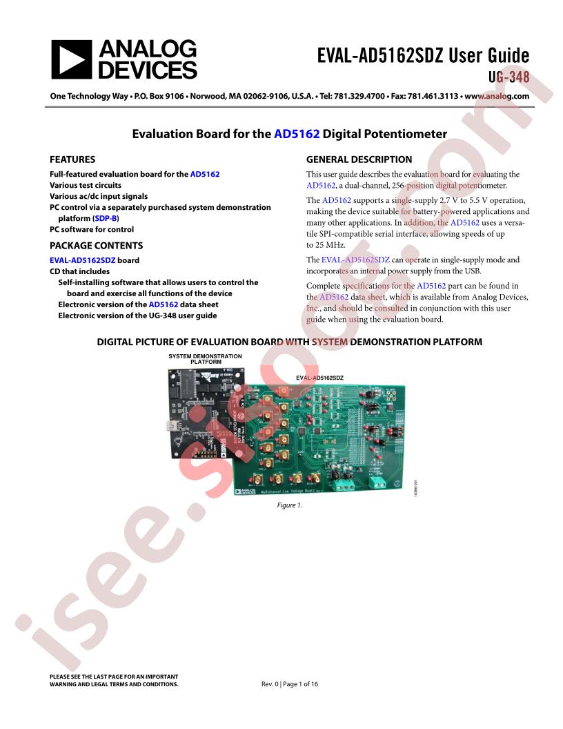 EVAL-AD5162SDZ