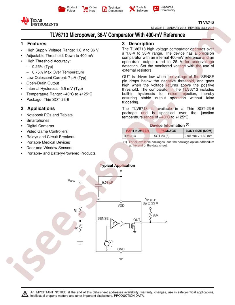 TLV6713 Datasheet