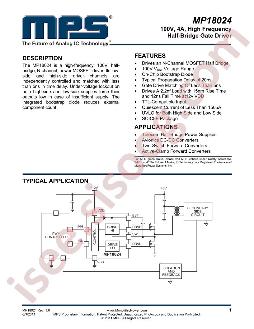 MP18024 Datasheet