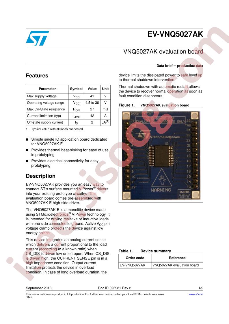 EV-VNQ5027AK Brief