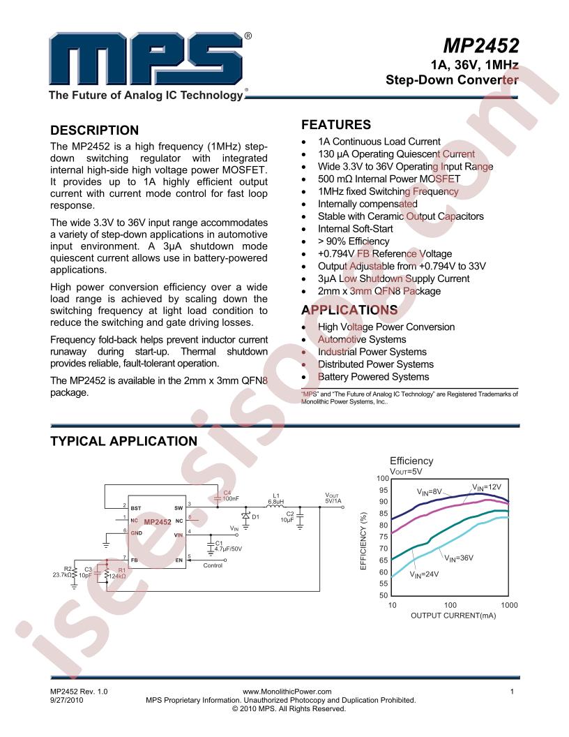 MP2452 Datasheet