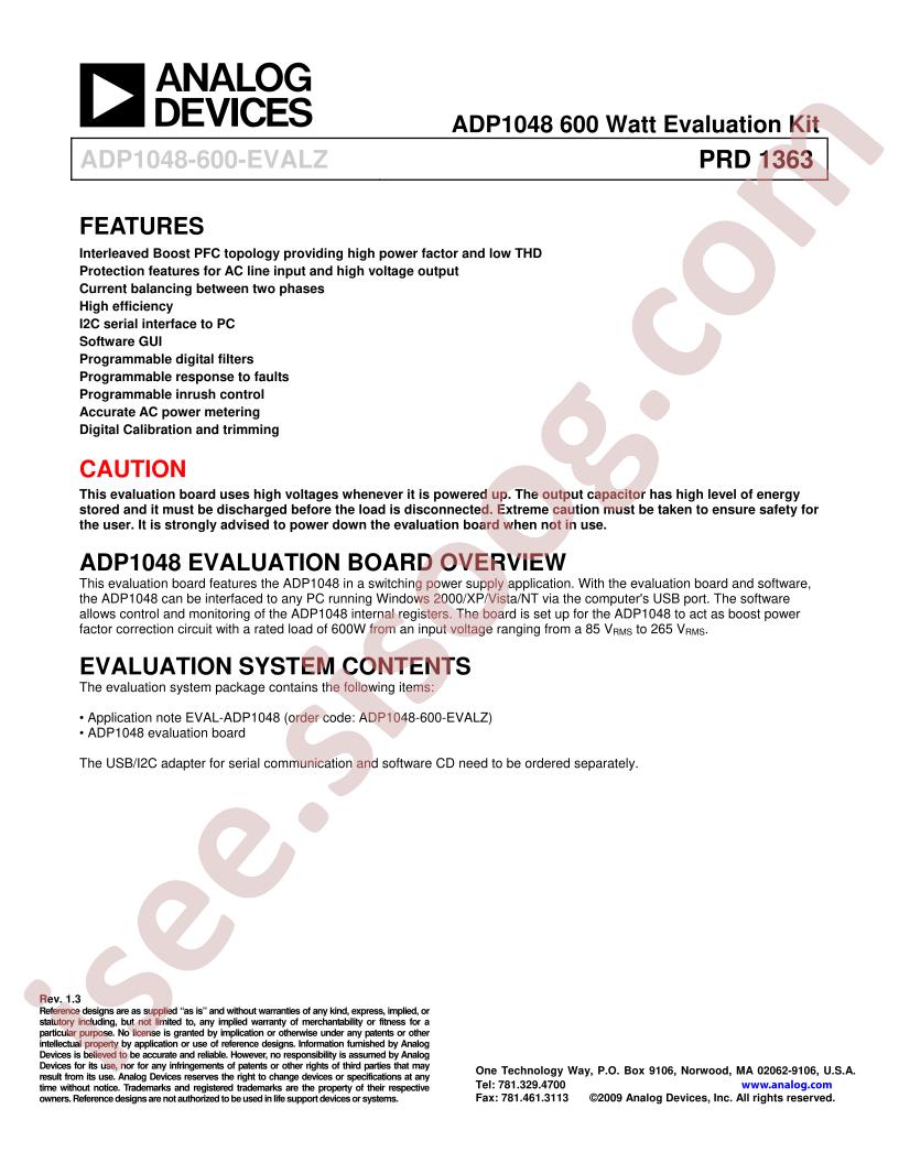 ADP1048-600-EVALZ