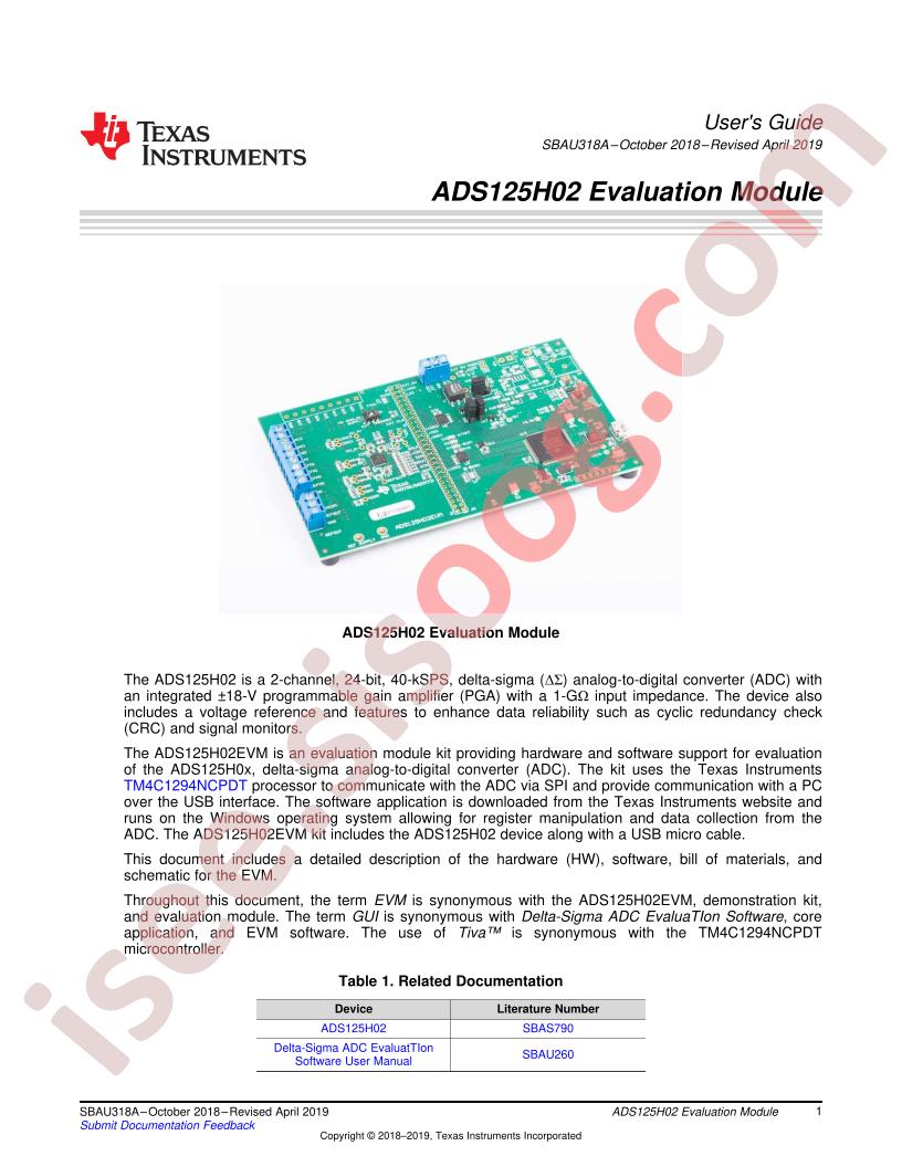 ADS125H02EVM User Guide