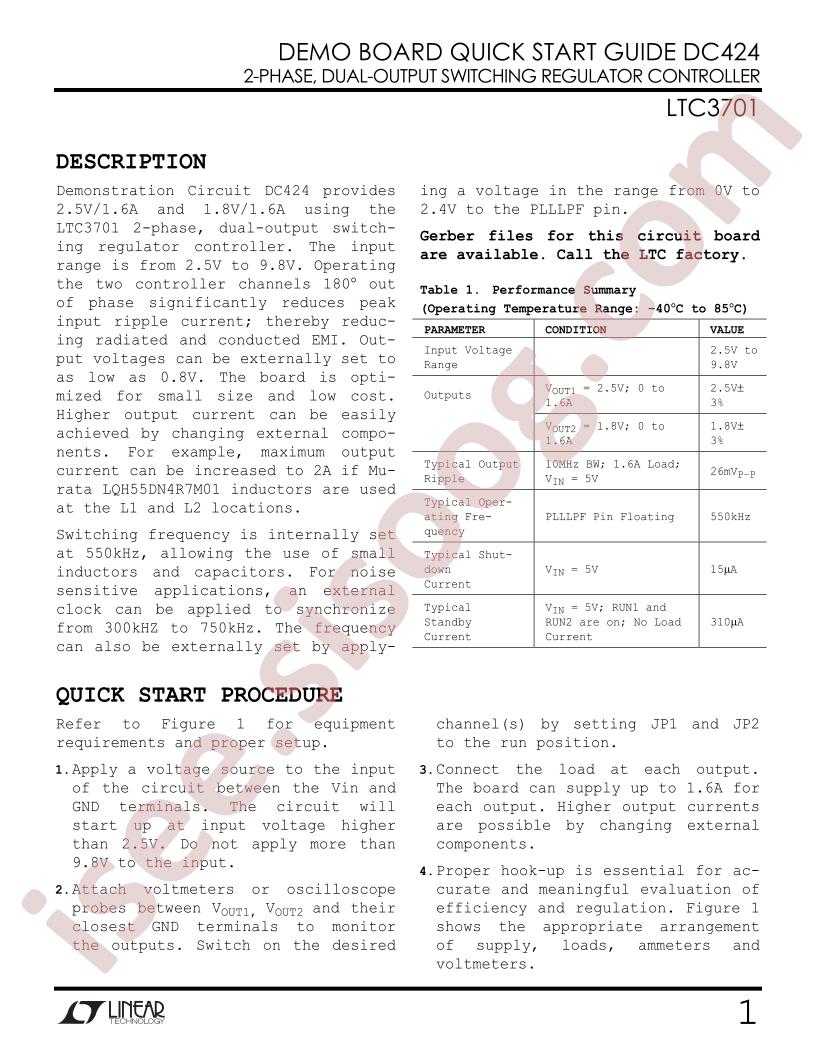 DC424A Quick Start Guide