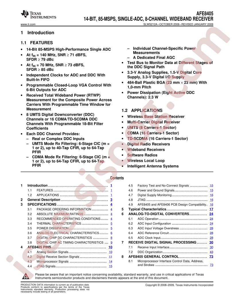 AFE8405 Datasheet