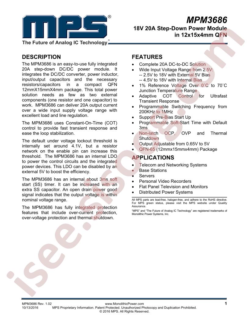 MPM3686 Datasheet