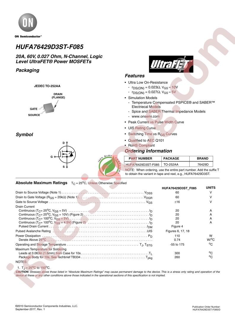 HUFA76429D3ST-F085