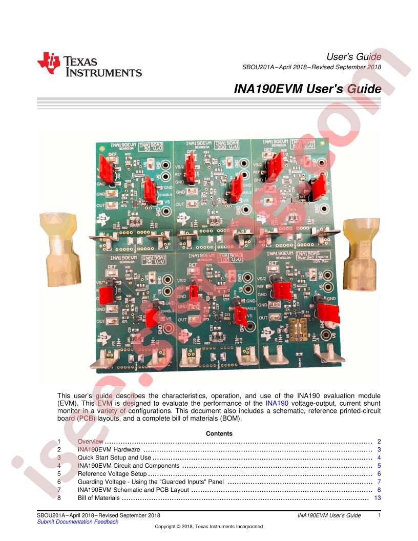INA190EVM User Guide