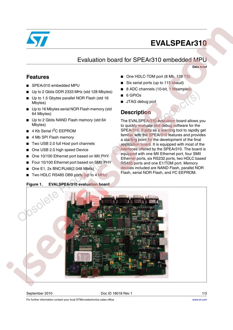 EVALSPEAR310 Data Brief