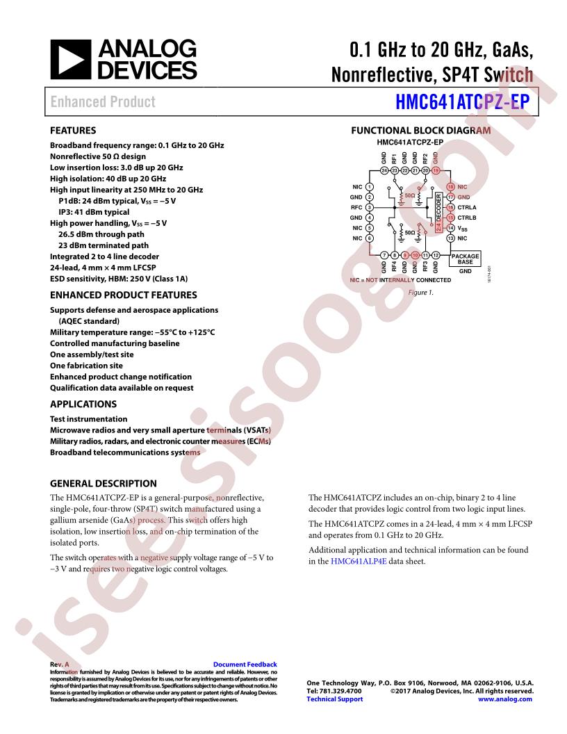 HMC641ATCPZ-EP