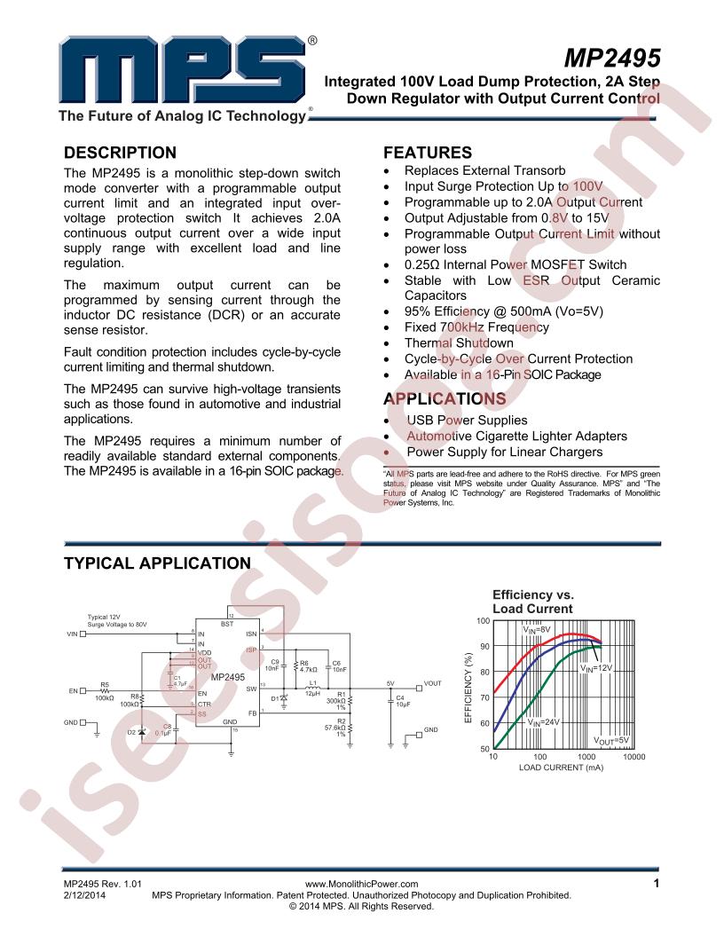 MP2495 Datasheet