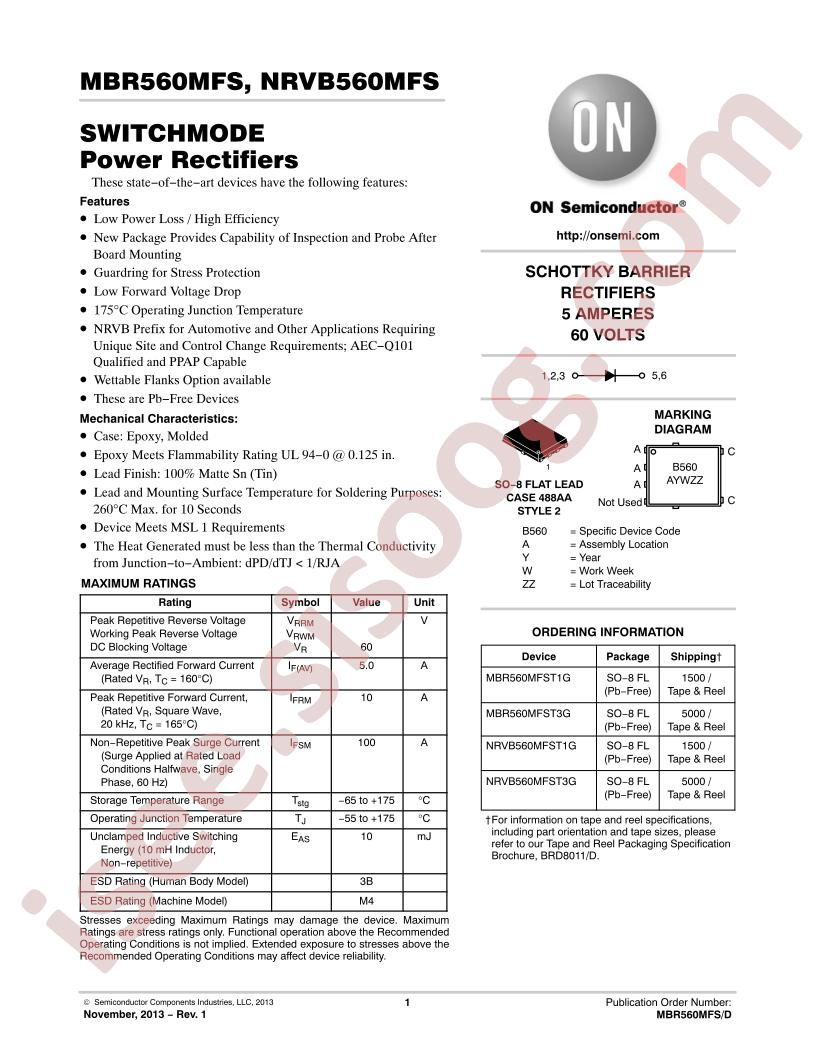 MBR560MFS, NRVB560MFS