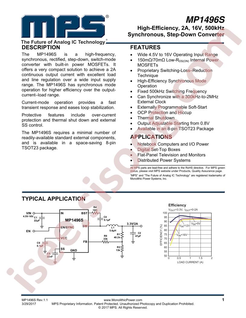 MP1496S Datasheet