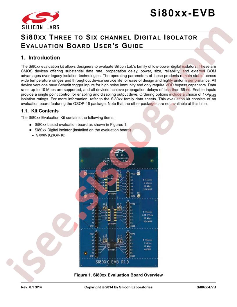 SI80XX-EVB User Guide