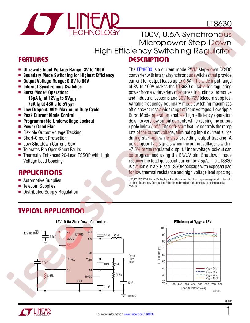 LT8630 Datasheet