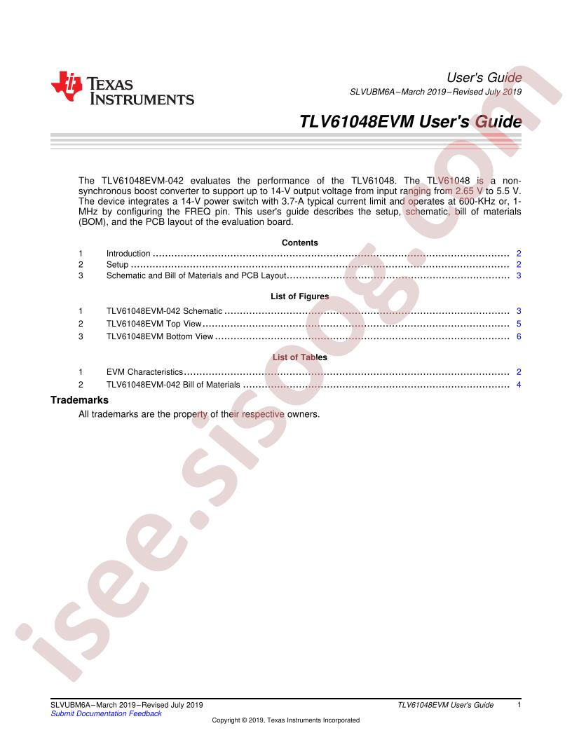 TLV61048EVM User Guide