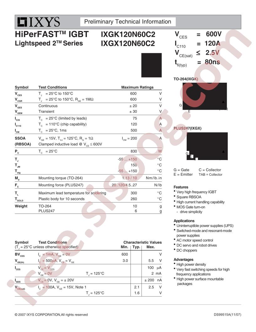IXG(K,X)120N60C2
