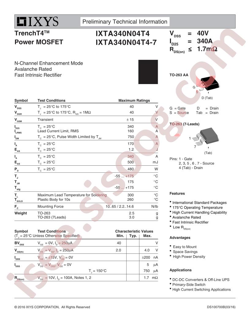 IXTA340N04T4(-7)