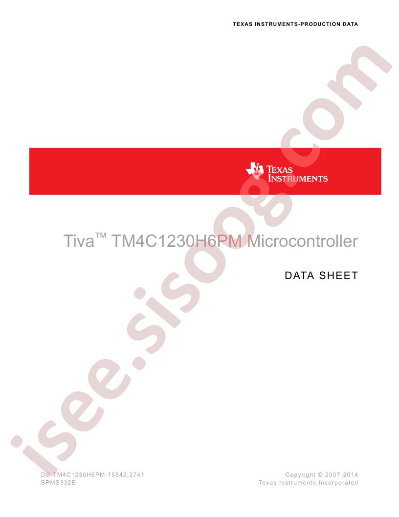 TM4C1230H6PM Datasheet