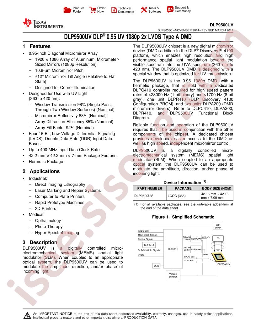 DLP9500UV Datasheet