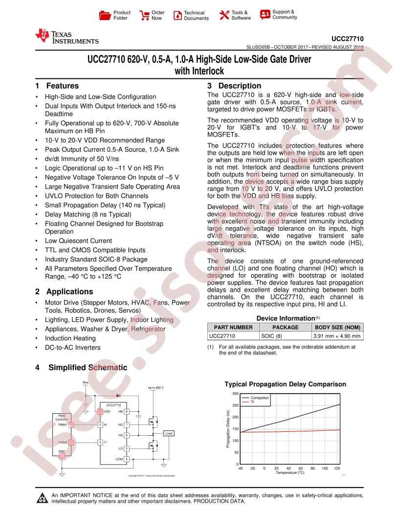 UCC27710D Datasheet