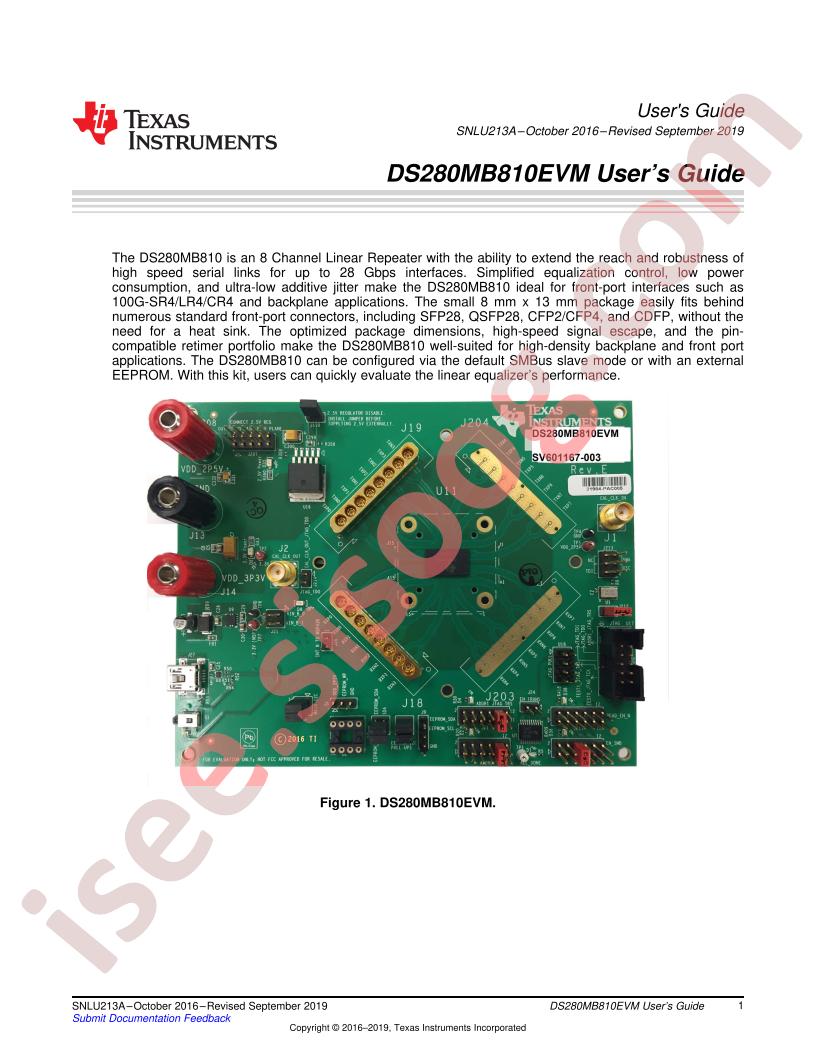DS280MB810EVM User Guide