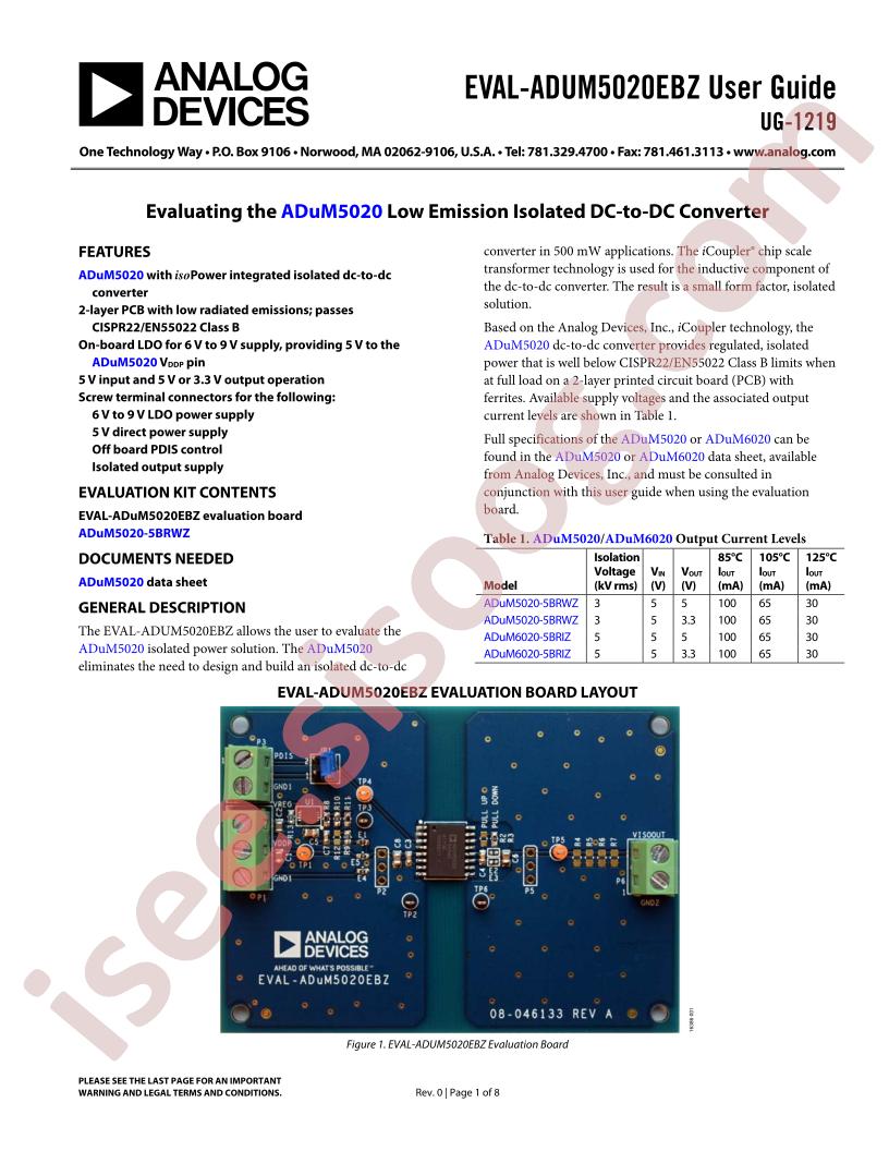 EVAL-ADUM5020EBZ Guide