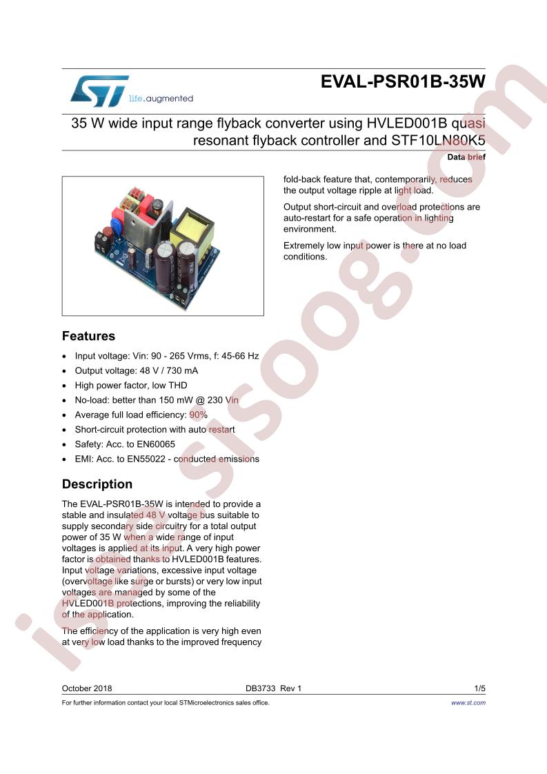 EVAL-PSR01B-35W Data Brief