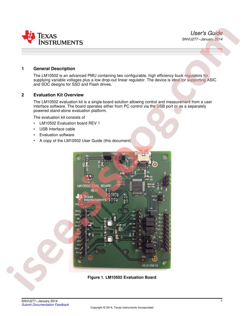 LM10502EVM User Guide