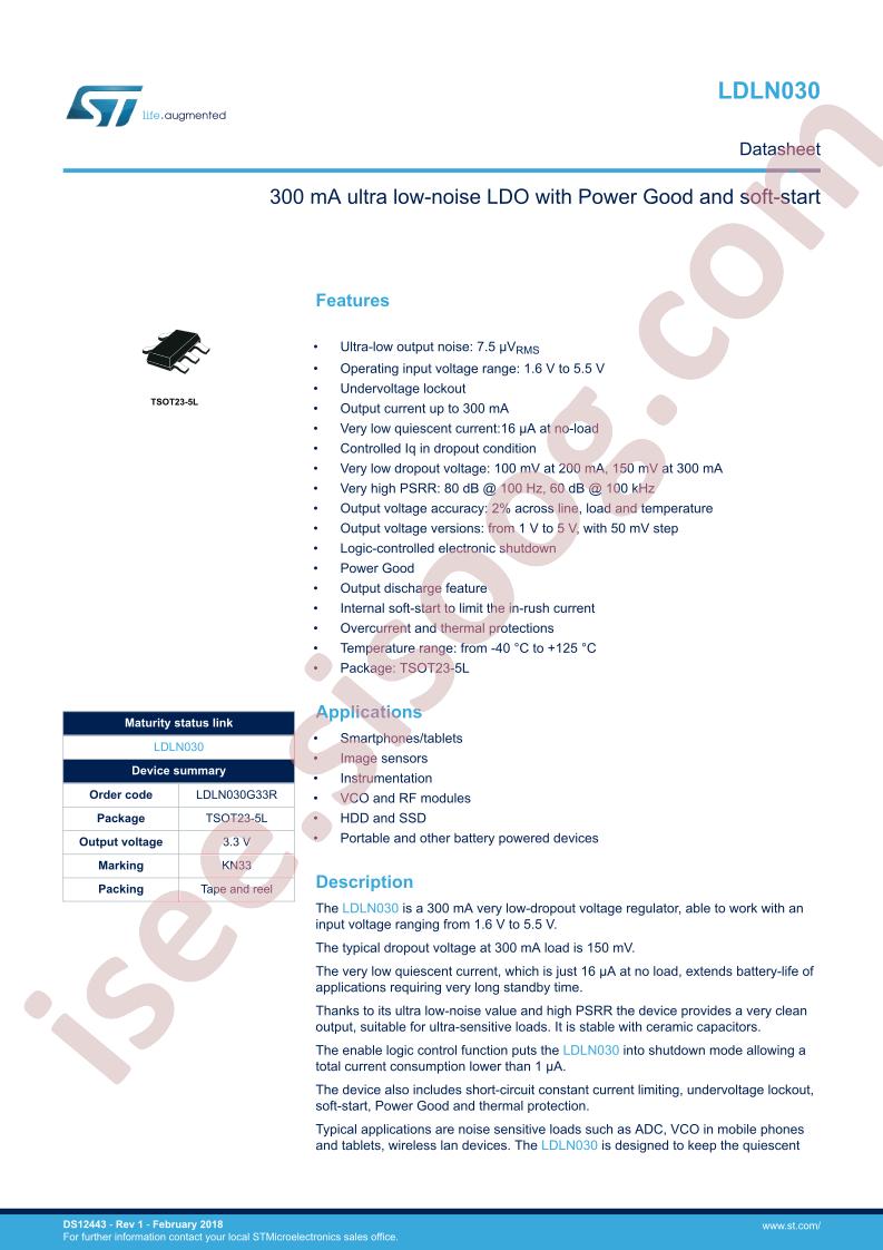 LDLN030 Datasheet
