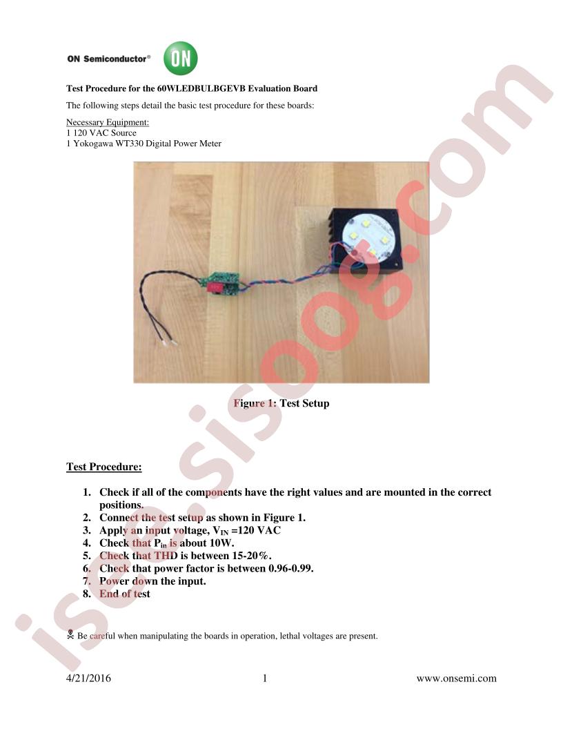 60WLEDBULBGEVB Test Procedure