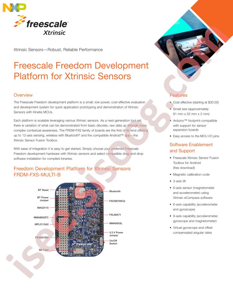 Xtrinsic Sensors Dev Platform Fact Sheet