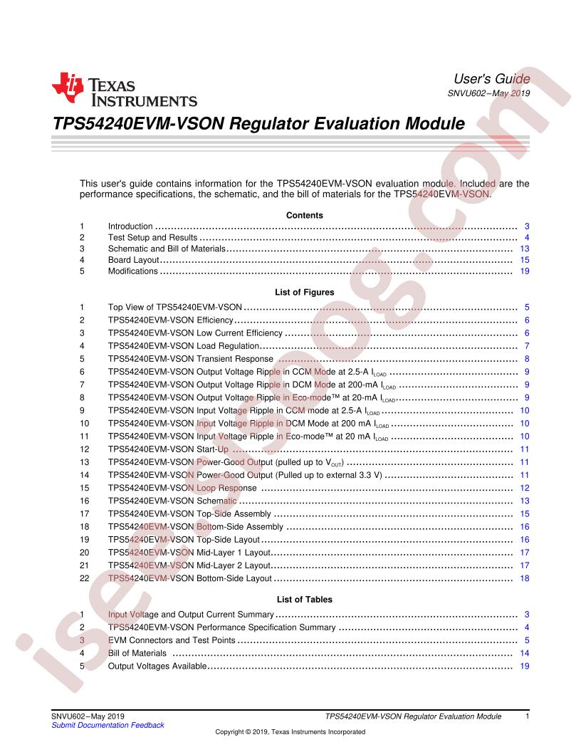 TPS54240EVM-VSON User Guide
