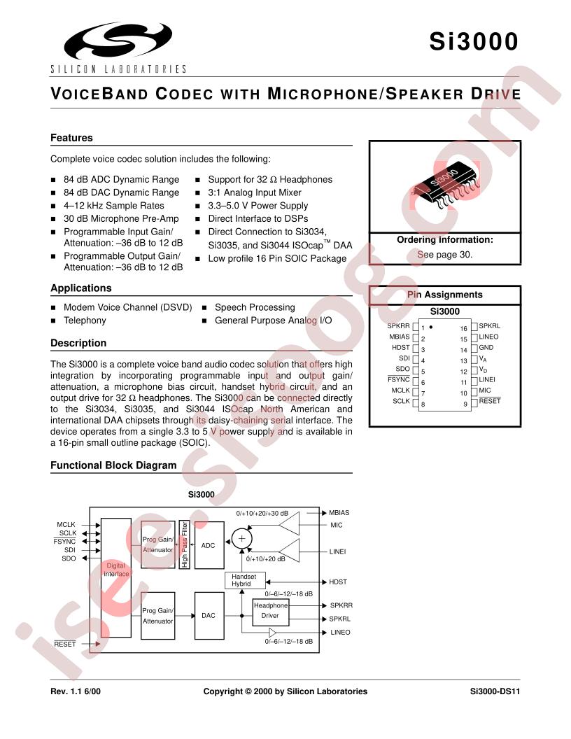 SI3000 Rev1.1